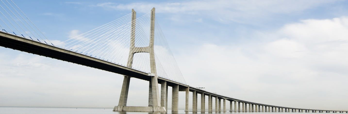 A suspension bridge